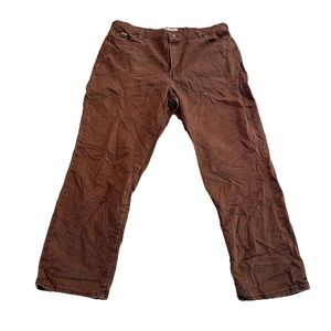 LEE WOMEN’S RELAXED STRAIGHT LEG BROWN DENIM JEANS 18MEDIUM